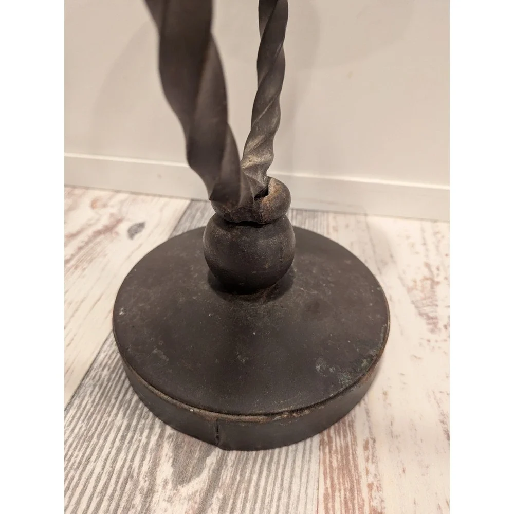 Rustic Countertop Forged Iron Hand Towel Holder Glass Soap Dish Sun Moon Emblem